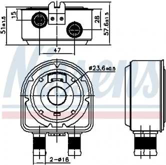 Радиатор масляный HYUNDAI SANTA FE (DM) (12-) (выр-во Nissens) NISSENS 91295