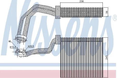 Випарювач кондиціонера NISSENS 92293