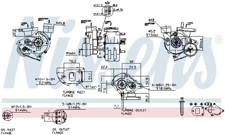 Турбіна VOLKSWAGEN LT (2D) (96-) 2.5 TDi (вир-во Nissens) NISSENS 93027