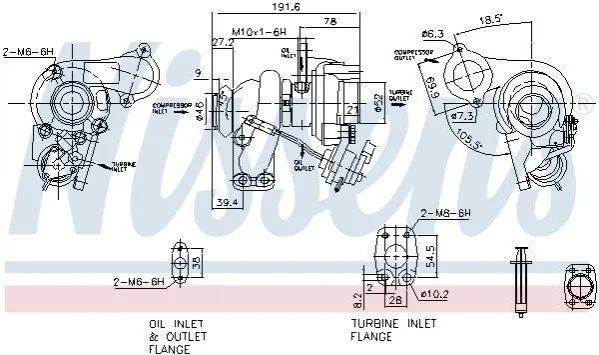 Турбіна FORD/PSA 1.4HDI/1.6HDI/1.5TDCi (вир-во Nissens) NISSENS 93232 (фото 1)