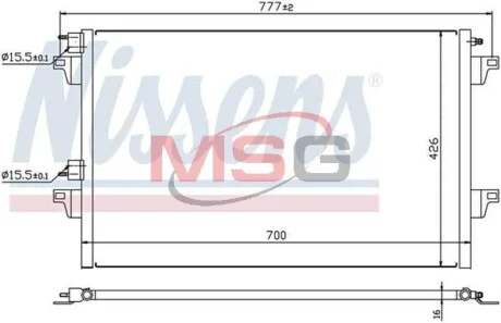 Радиатор кондиционера NISSENS 940153