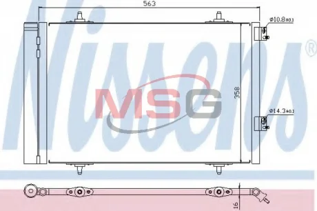 Радiатор кондицiонера NISSENS 940189
