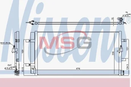 Радіатор кондиціонера NISSENS 940453
