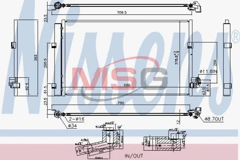 Радиатор кондиционера First Fit NISSENS 940748 (фото 1)