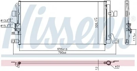 Радіатор кондиціонера NISSENS 940827