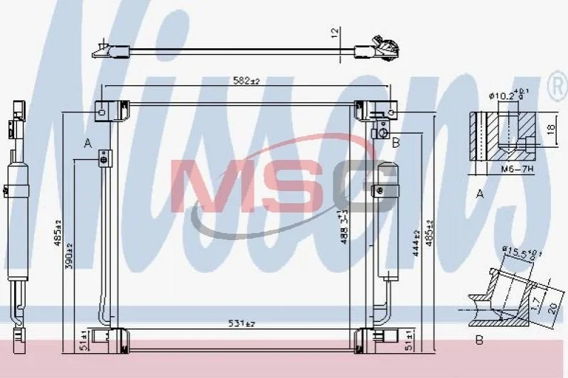 Радиатор кондиционера First Fit NISSENS 941078 (фото 1)