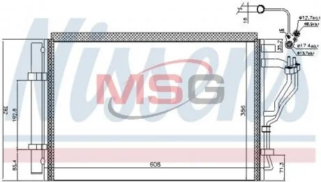 Радіатор кондиціонера HYUNDAI ELANTRA (MD/UD) (10-) 1.6 (вир-во Nissens) NISSENS 941126