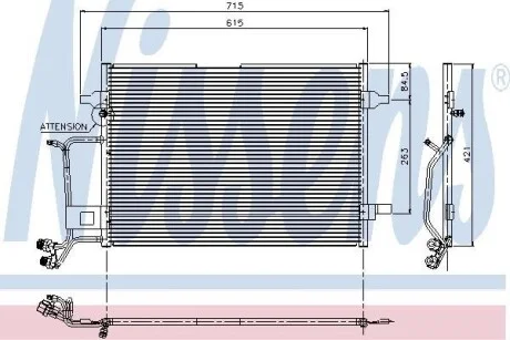Радиатор кондиционера NISSENS 94207