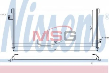 Радиатор кондиционера NISSENS 94509