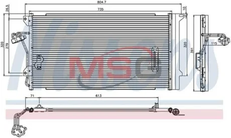 Радиатор кондиционера NISSENS 94667