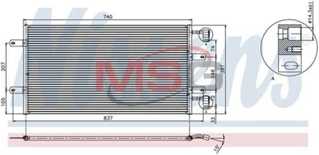 Конденсатор кондиціонера OPEL, NISSAN, RENAULT (вир-во Nissens) NISSENS 94678