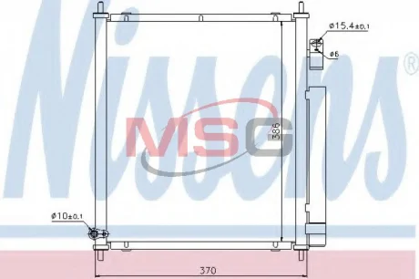 Радiатор кондицiонера NISSENS 94734