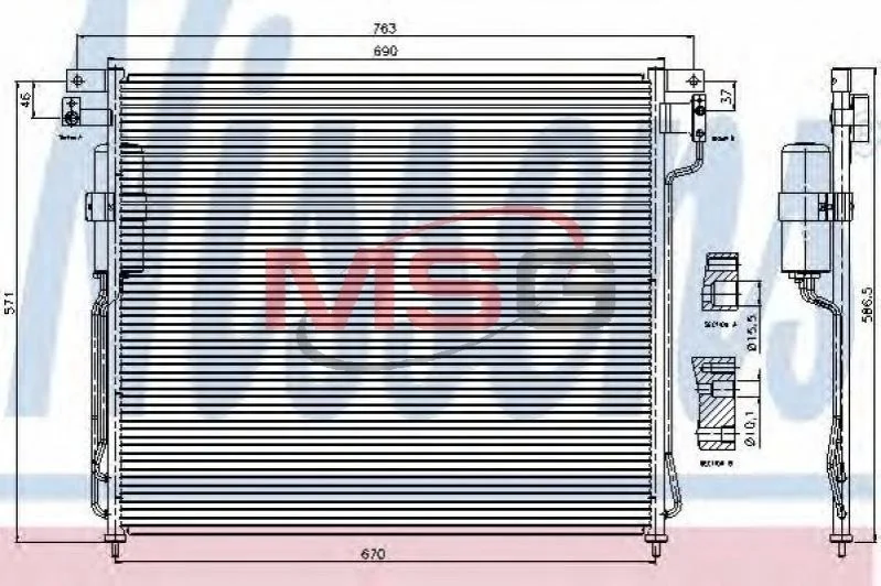 Конденсатор кондиціонера NISSAN (вир-во Nissens) NISSENS 94879 (фото 1)