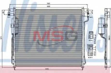 Конденсатор кондиционера NISSAN (выр-во Nissens) NISSENS 94879