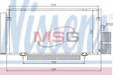 Радиатор кондиционера SUBARU LEGACY (выр-во Nissens) NISSENS 94885