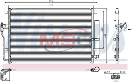 Радиатор кондиционера NISSENS 94917