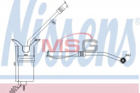 Осушувач кондиціонера NISSENS 95330 (фото 1)