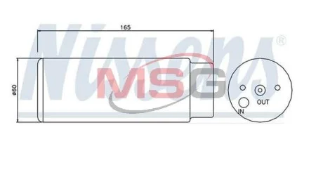 Осушувач кондиціонера MERCEDES ML-CLASS W 163 (98-) (вир-во Nissens) NISSENS 95380
