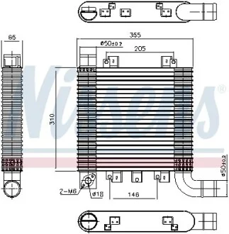 Интеркулер HYUNDAI SANTA FE 2.2 CRDI (2005-) (пр-во Nissens) NISSENS 96366