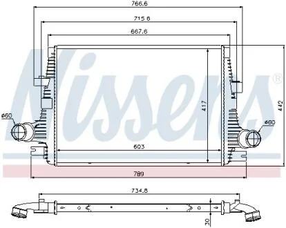 Радіатор наддуву NISSENS 96644