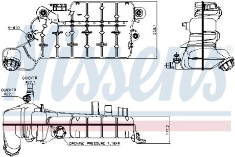 Компенсаційний бак охолоджуюча рідина NISSENS 996046
