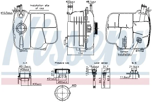 Расширительный бачок, охлаждающая жидкость NISSENS 996305 (фото 1)