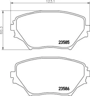Тормозные колодки передние дисковые NISSHINBO NP1036