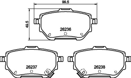 Тормозные колодки TOYOTA Corolla E21 "F "19>> NISSHINBO NP1141