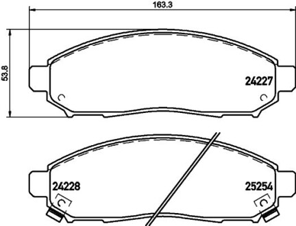 Тормозные колодки дисковые передние с звуковым предупреждением износа NISSHINBO NP2082