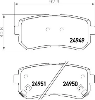 Тормозные колодки задние дисковые NISSHINBO NP6117