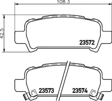 Тормозные колодки задние дисковые NISSHINBO NP7003