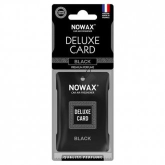 Ароматизатор целюлозний серія Delux Card 6 г. - Black NOWAX NX07733