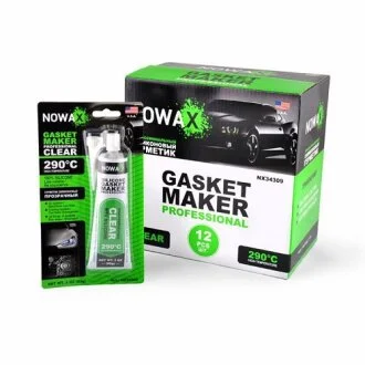 Герметик Nowax высокотемпературный силиконовый прозрачный 85гр. NOWAX NX34309