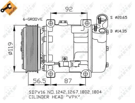 Компресор кондиціонера NRF 32270