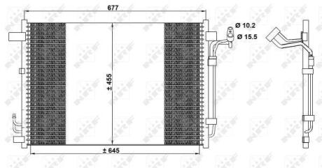 Радіатор кондиціонера NRF 350094