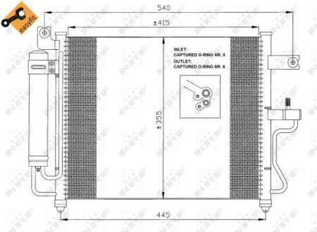 Конденсер кондиціонера NRF 35428
