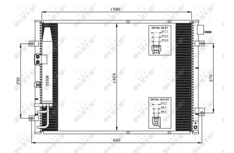 Конденсатор кондиционера KIA Sorento 2.5D 03- NRF 35515