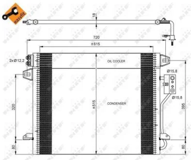 Конденсер кондиціонера NRF 35928