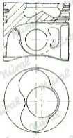Поршень з кільцями VAG 80,00 1,9 TDI 1-2 циліндр (вир-во) NURAL 87-114907-65 (фото 1)