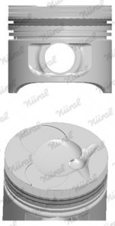 Поршень с кольцами MB 89,00 OM601/602 2,3D/2,9D (выр-во) NURAL 87-743100-10 (фото 1)