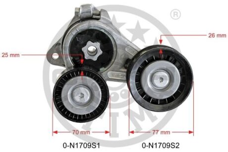 Фото натягувач ременя Optimal 0-N1709 Натягувач ременя Optimal 0-N1709