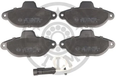 Тормозные колодки передние дисковые Optimal BP-09898