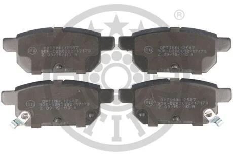 Тормозные колодки дисковые Optimal BP-12587