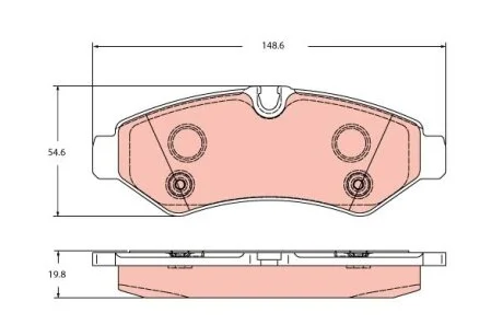 Тормозные колодки дисковые Optimal BP-12825