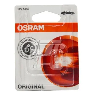 Лампа вспомогат. освещения W1.2W 12V 1.2W W2x4.6d (2 шт) blister OSRAM 2721-02B