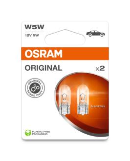 Лампа допоміжн. освітлення W5W 12V 5W W2,1X9, 5d ORIGINAL (2 шт) blister eco-упаковка OSRAM 2825-2BL