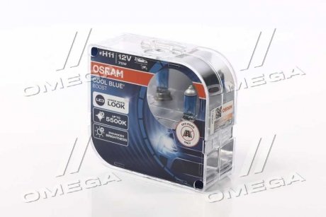 Лампа фарна H11 12V 75W PGJ19-2 COOL BLUE BOOST Next Gen компл. (вір-во) OSRAM 62211CBB-HCB