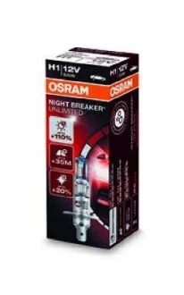Лампа фарна H1 12v 55w P14,5s Night Breaker (+90%) OSRAM 64150NBU