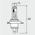 Лампа фарна H4 12v 60/55w P43t Silverstar (+60%) blister (вир-во) OSRAM 64193SV2 (фото 3)