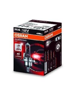 Лампа фарна H4 12v 60/55w P43t Silverstar (+60%) blister OSRAM 64193SV2